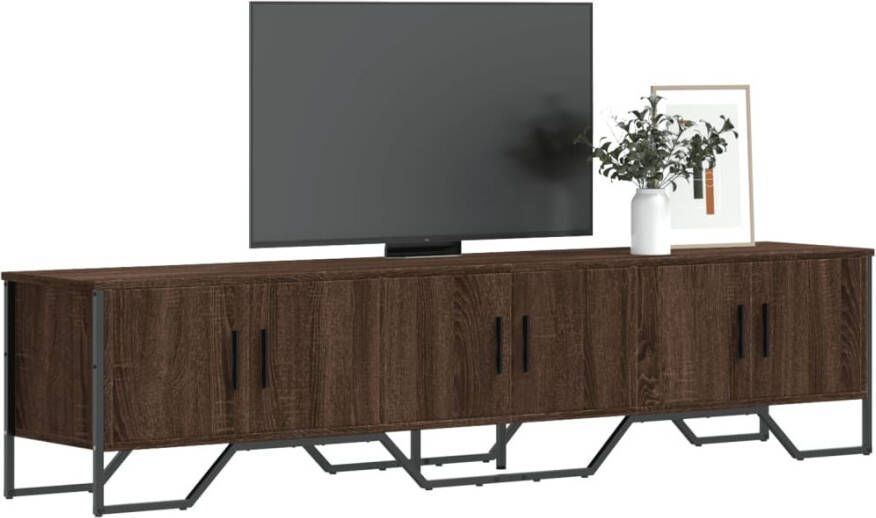 VidaXL Tv-meubel 180x34x41 cm bewerkt hout bruin eikenkleurig