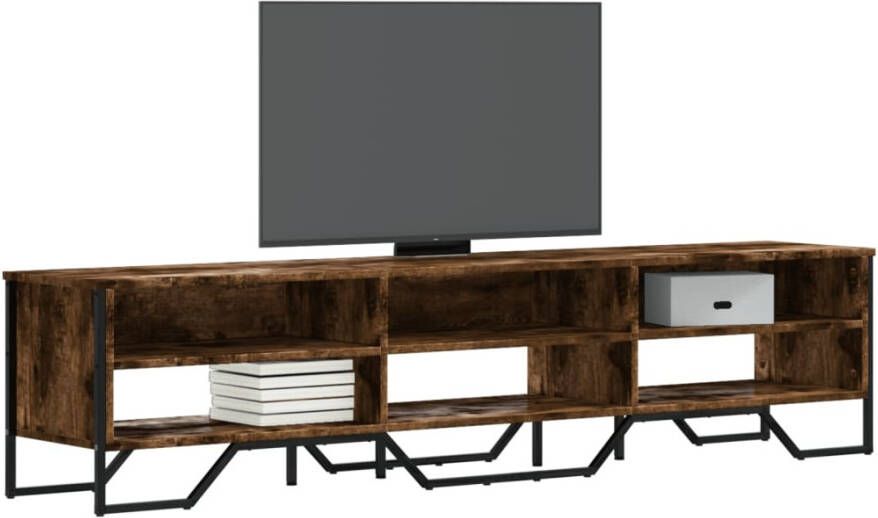 VidaXL Tv-meubel 180x34x41 cm bewerkt hout gerookt eikenkleurig