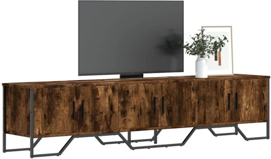 VidaXL Tv-meubel 180x34x41 cm bewerkt hout gerookt eikenkleurig