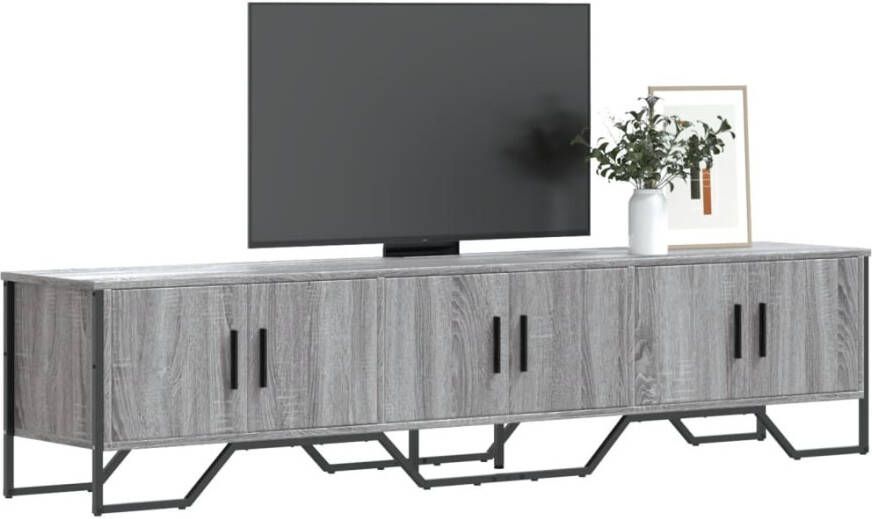 VidaXL Tv-meubel 180x34x41 cm bewerkt hout grijs sonoma eikenkleurig