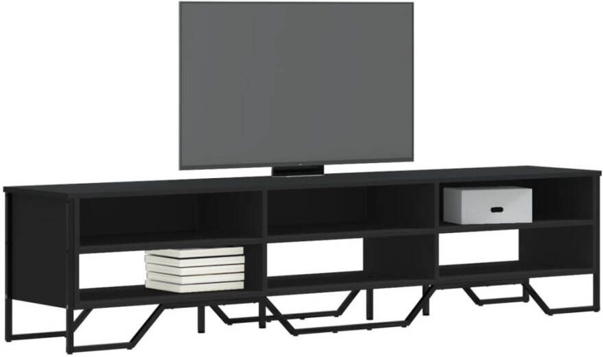 VidaXL Tv-meubel 180x34x41 cm bewerkt hout zwart