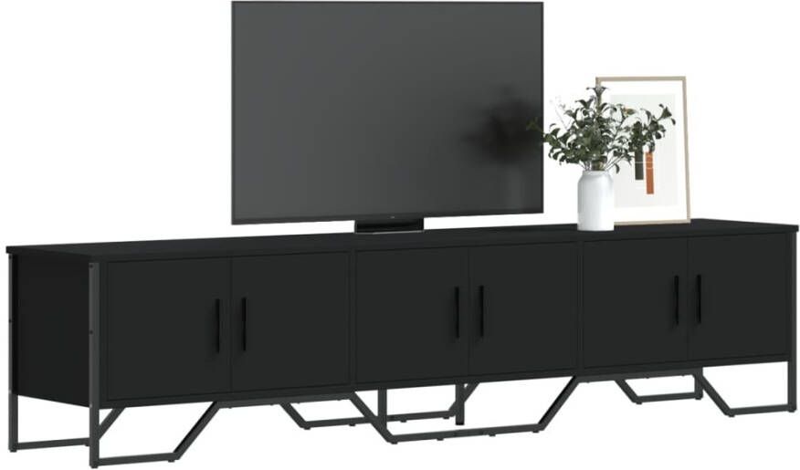 VidaXL Tv-meubel 180x34x41 cm bewerkt hout zwart