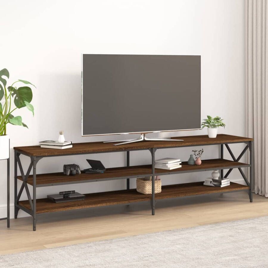 VidaXL Tv-meubel 180x40x50 cm bewerkt hout bruin eikenkleur