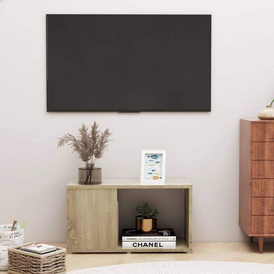 VidaXL Tv-meubel 60x24x32 cm bewerkt hout sonoma eikenkleurig