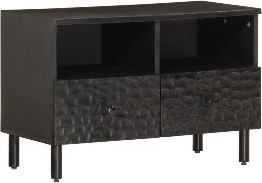 VidaXL Tv-meubel 70x33x46 cm massief mangohout zwart