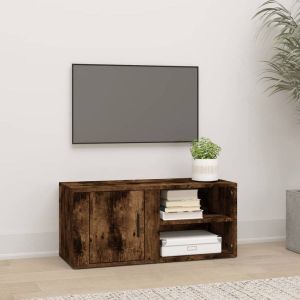 VidaXL Tv-meubel 80x31 5x36 cm bewerkt hout gerookt eikenkleurig