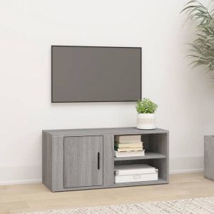 VidaXL Tv-meubel 80x31 5x36 cm bewerkt hout grijs sonoma eikenkleurig