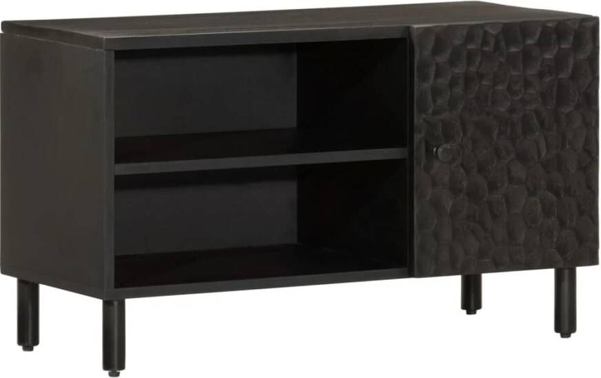 VidaXL Tv-meubel 80x31x46 cm massief mangohout zwart