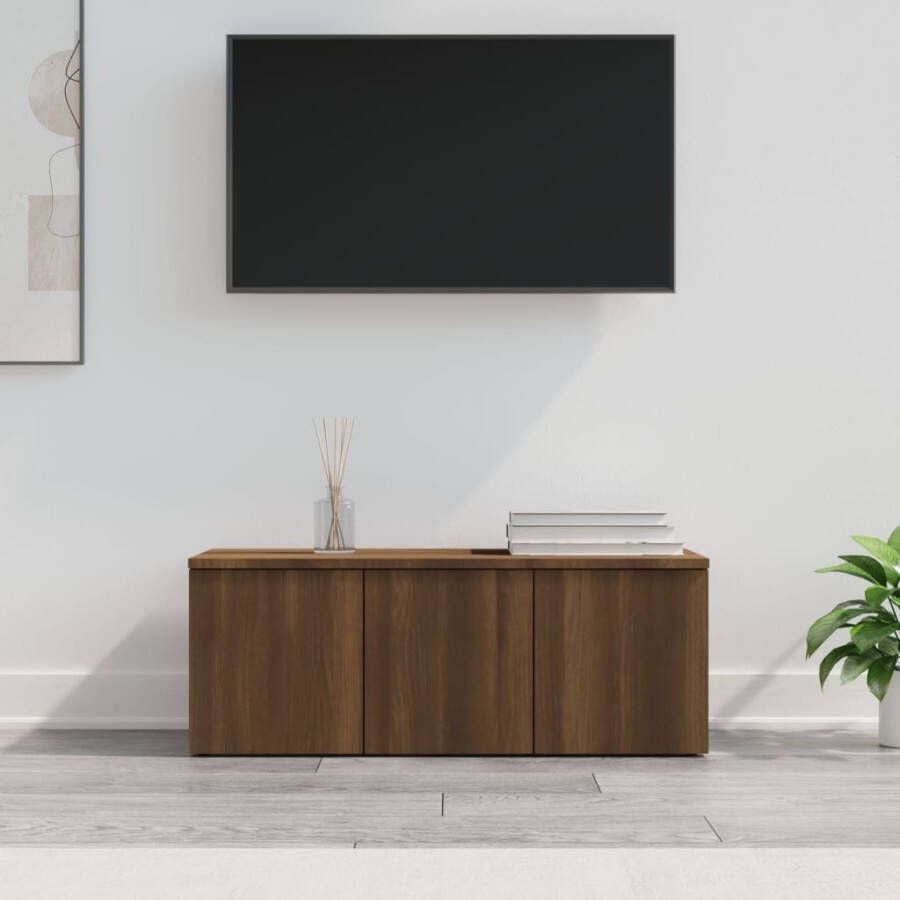 VidaXL Tv-meubel 80x34x30 cm bewerkt hout bruineikenkleurig