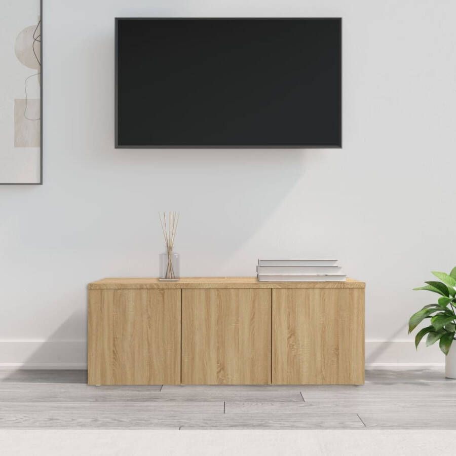 VidaXL Tv-meubel 80x34x30 cm bewerkt hout sonoma eikenkleurig