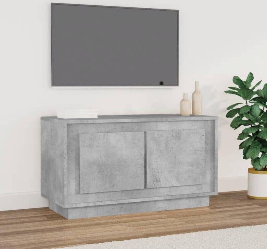 VidaXL Tv-meubel 80x35x45 cm bewerkt hout betongrijs