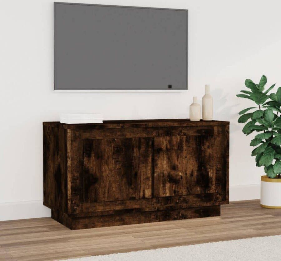 vidaXL Tv-meubel 80x35x45 cm bewerkt hout gerookt eikenkleurig