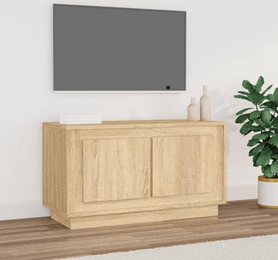 vidaXL Tv-meubel 80x35x45 cm bewerkt hout sonoma eikenkleurig