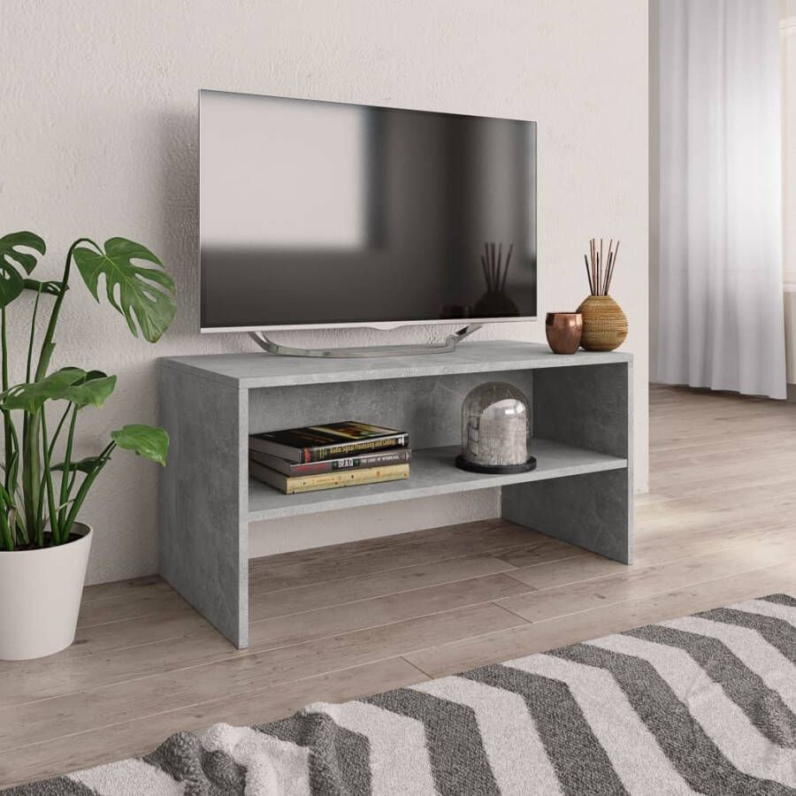 VidaXL Tv-meubel 80x40x40 cm bewerkt hout betongrijs