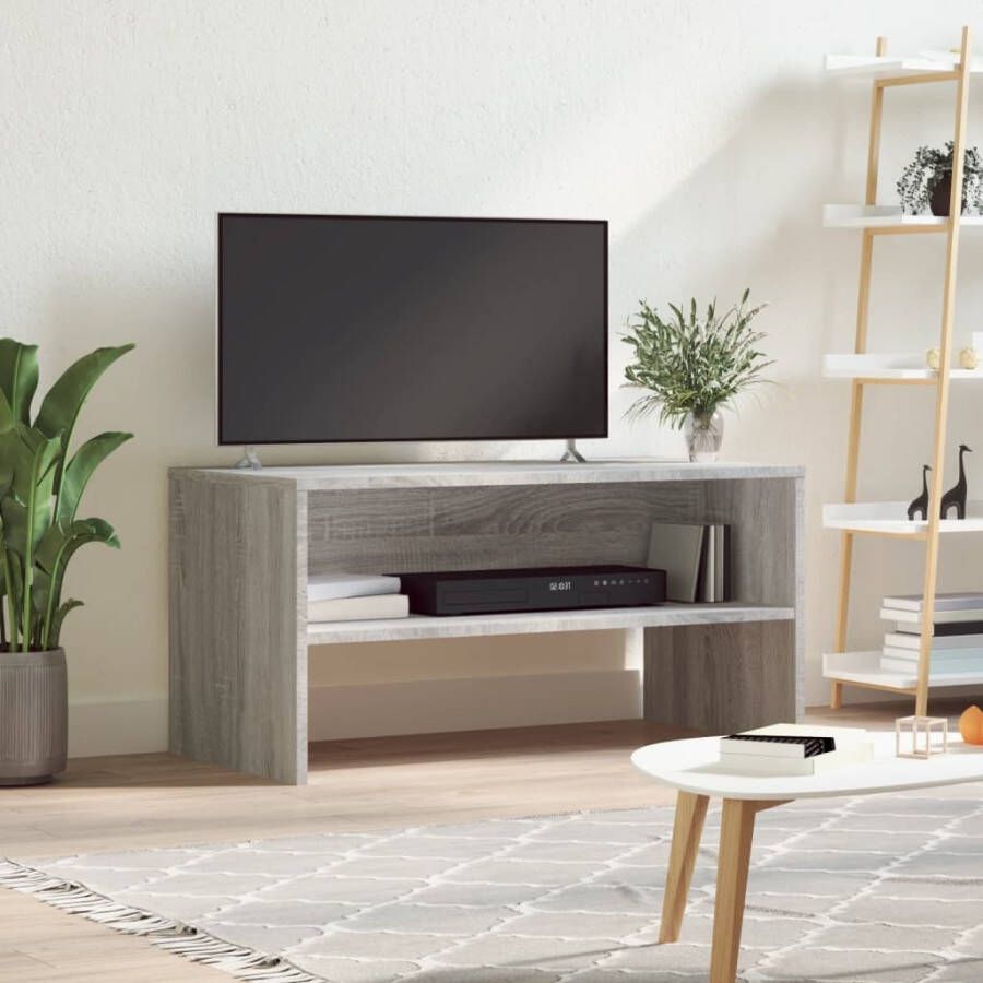 vidaXL Tv-meubel 80x40x40 cm bewerkt hout grijs sonoma eikenkleurig