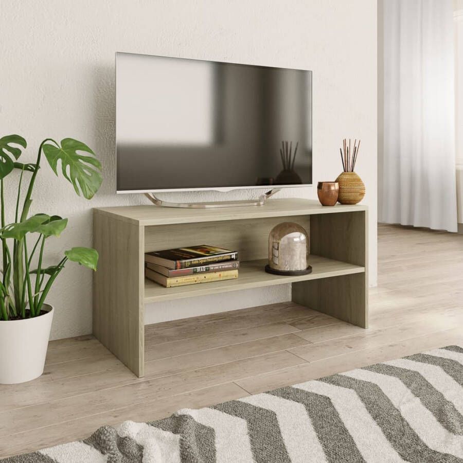 VidaXL Tv-meubel 80x40x40 cm bewerkt hout sonoma eikenkleurig