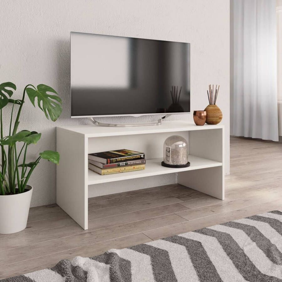 VidaXL Tv-meubel 80x40x40 cm bewerkt hout wit