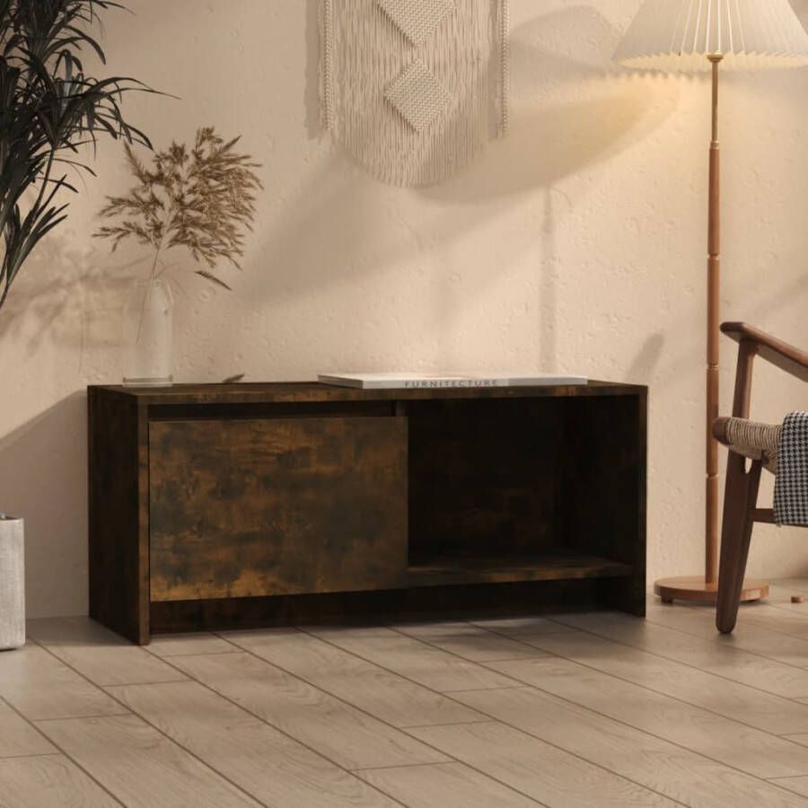 VidaXL Tv-meubel 90x35x40 cm bewerkt hout gerookt eikenkleurig