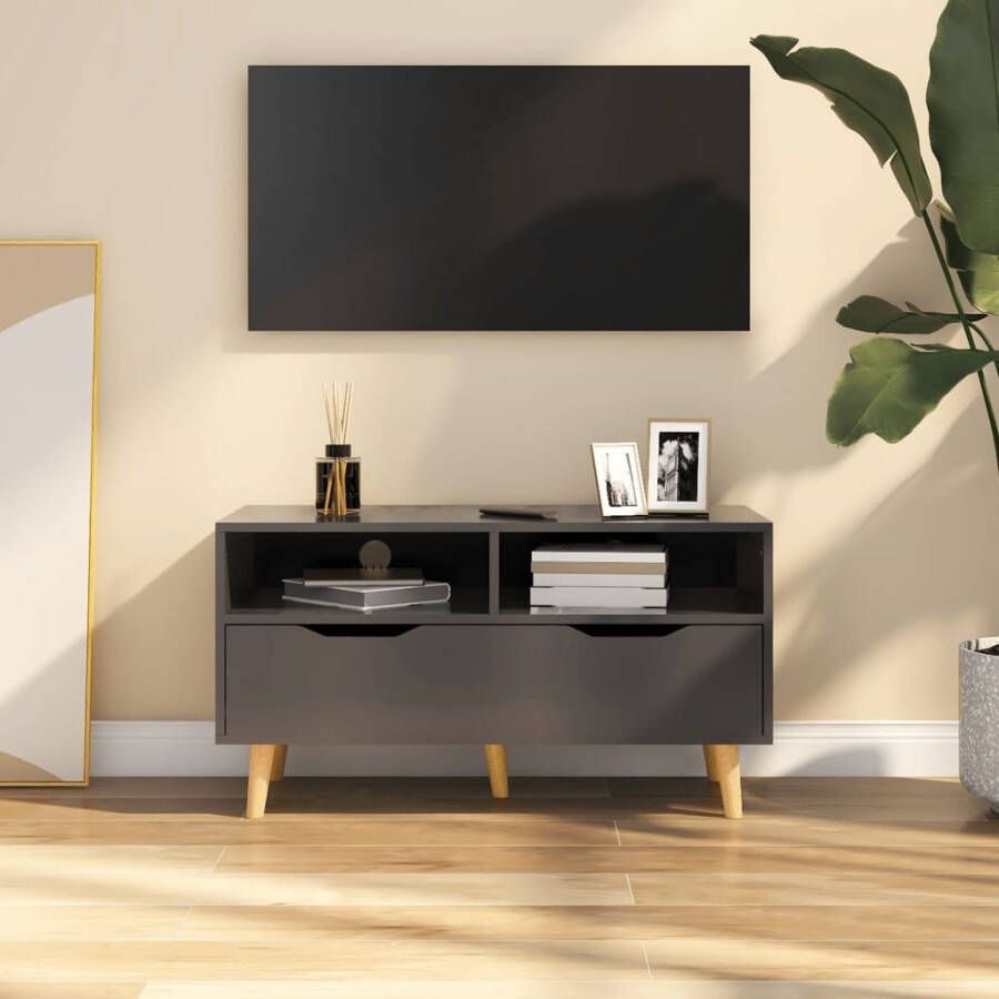 VidaXL Tv-meubel 90x40x48 5 cm bewerkt hout grijs