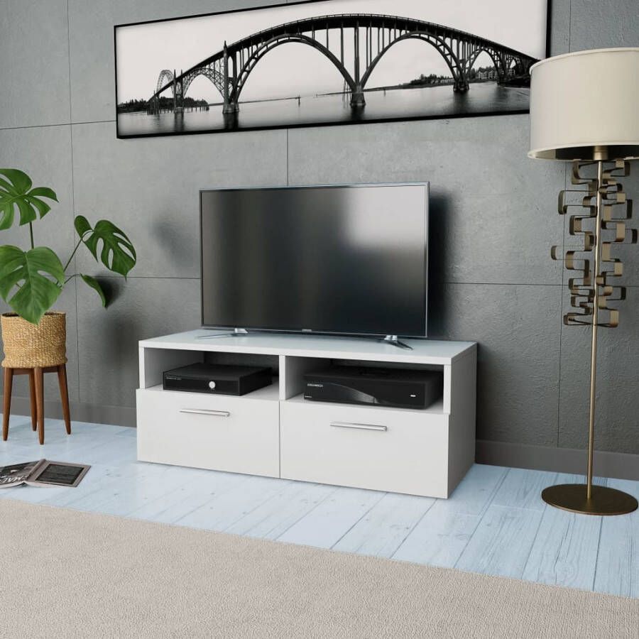 VidaXL Tv meubel 95x35x36 cm spaanplaat wit