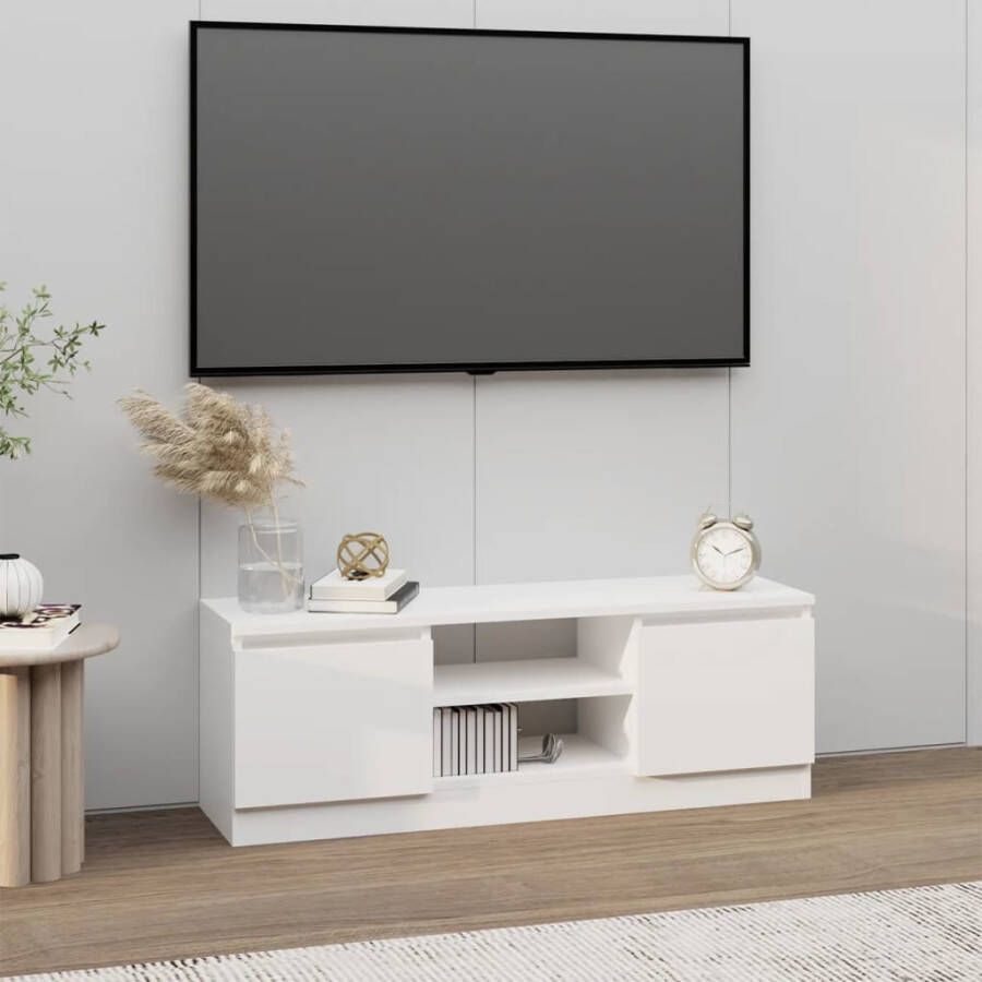 VidaXL Tv-meubel met deur 102x30x36 cm wit