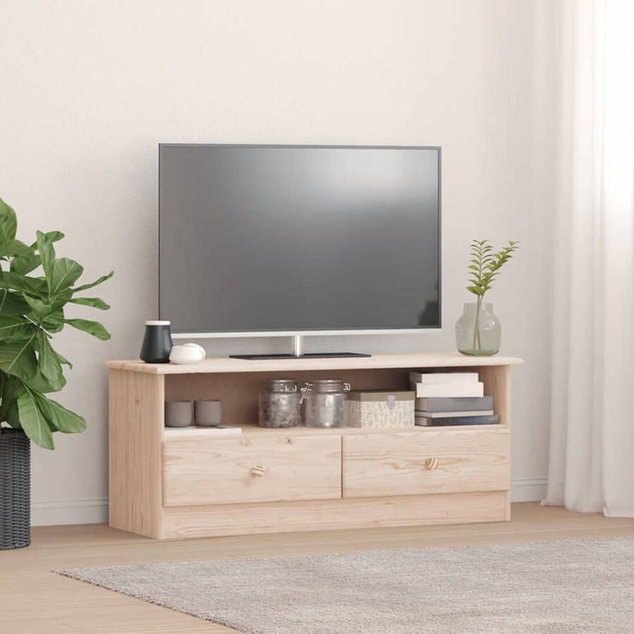 VidaXL TV-meubel met lades ALTA 100x35x41 cm massief grenenhout