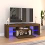 VidaXL Tv-meubel met LED-verlichting 120x35x40 cm bruineikenkleurig - Thumbnail 1