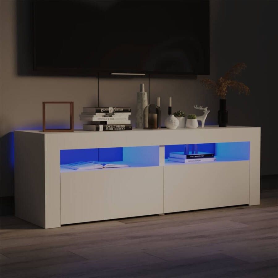 VidaXL Tv-meubel met LED-verlichting 120x35x40 cm wit