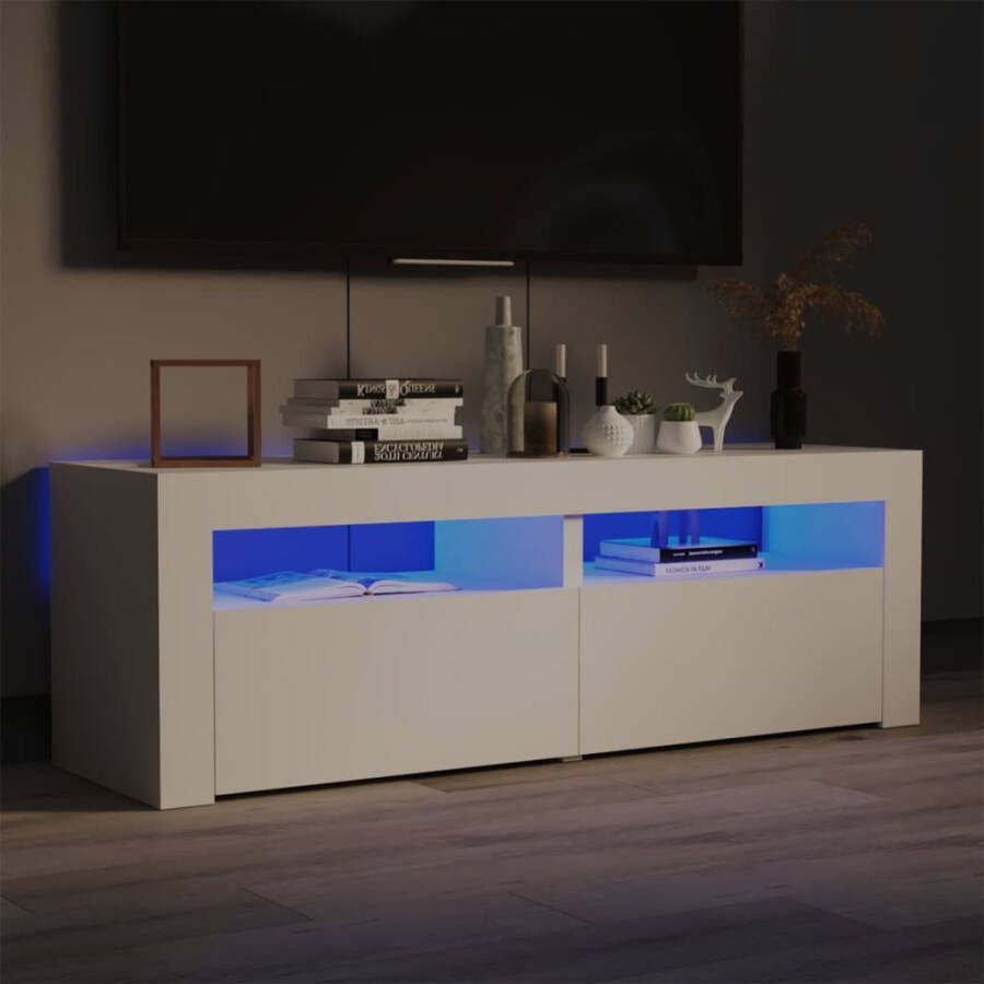 vidaXL Tv-meubel met LED-verlichting 120x35x40 cm wit