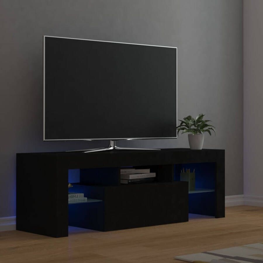 VidaXL Tv meubel met LED verlichting 120x35x40 cm zwart