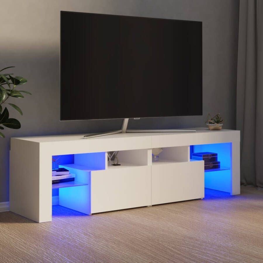 VidaXL Tv-meubel met LED-verlichting 140x36 5x40 cm wit