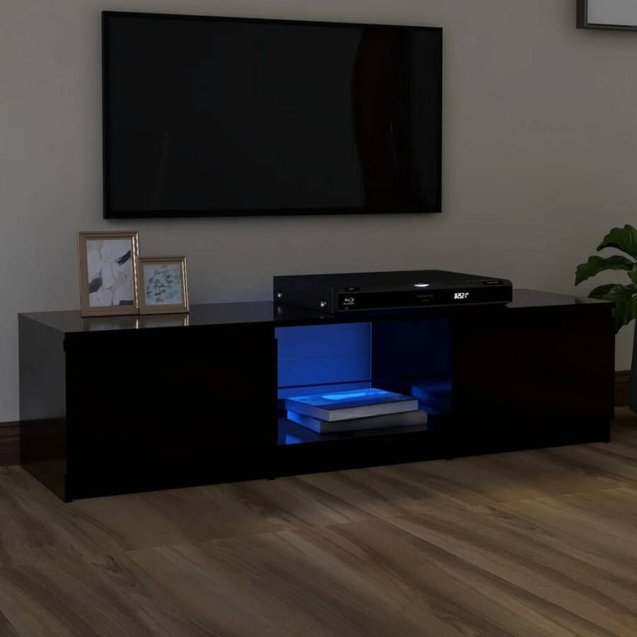 VidaXL Tv-meubel met LED-verlichting 140x40x35 5 cm zwart