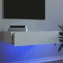 VidaXL Tv-meubel met LED-verlichting 60x35x15 5 cm wit - Thumbnail 2