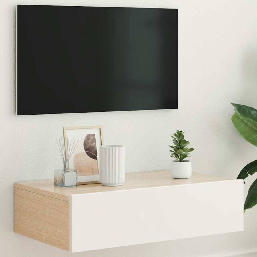 VidaXL Tv-meubel met LED-verlichting 60x35x15 5 cm wit