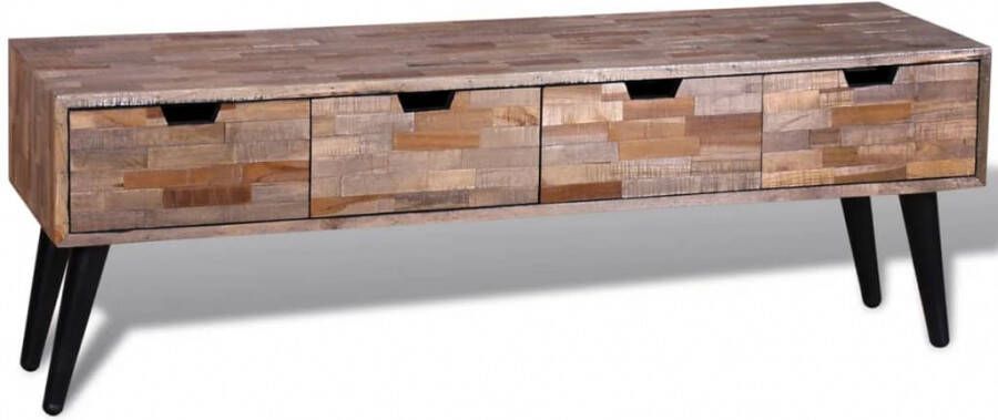 VidaXL Tv meubel met vier lades gerecycled teak