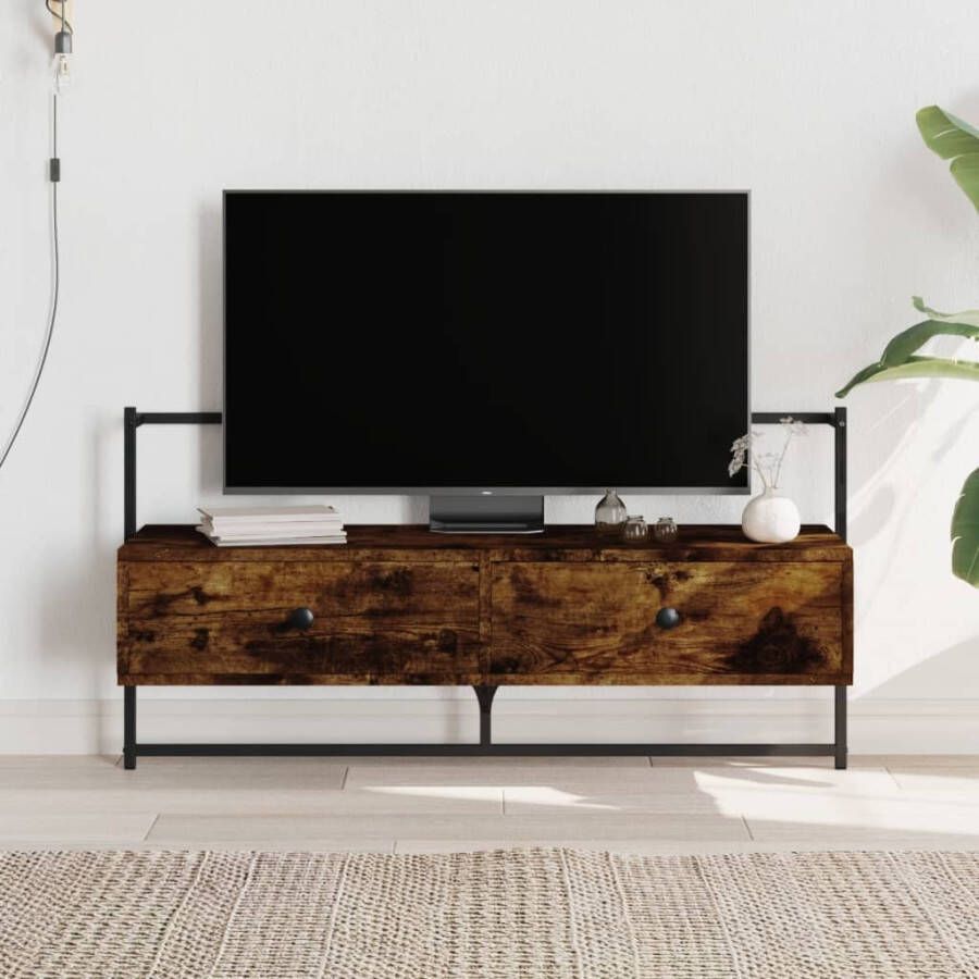 VidaXL Tv-meubel wandgemonteerd 100 5x30x51 cm hout gerookt eikenkleur