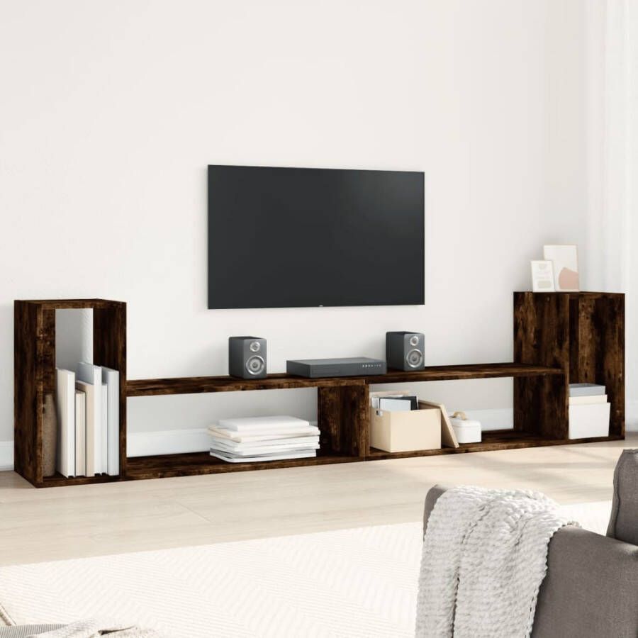 VidaXL Tv-meubelen 2 st 100x30x50 cm bewerkt hout gerookt eikenkleurig