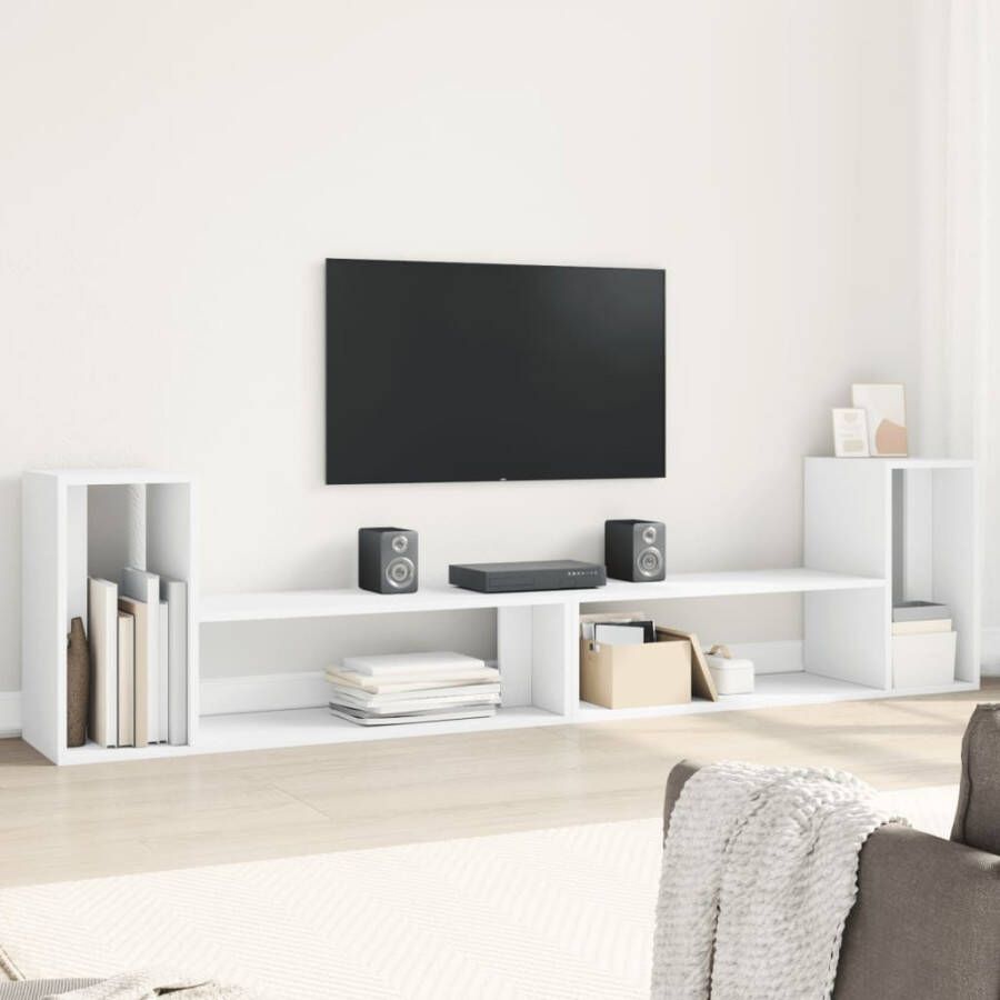 VidaXL Tv-meubelen 2 st 100x30x50 cm bewerkt hout wit