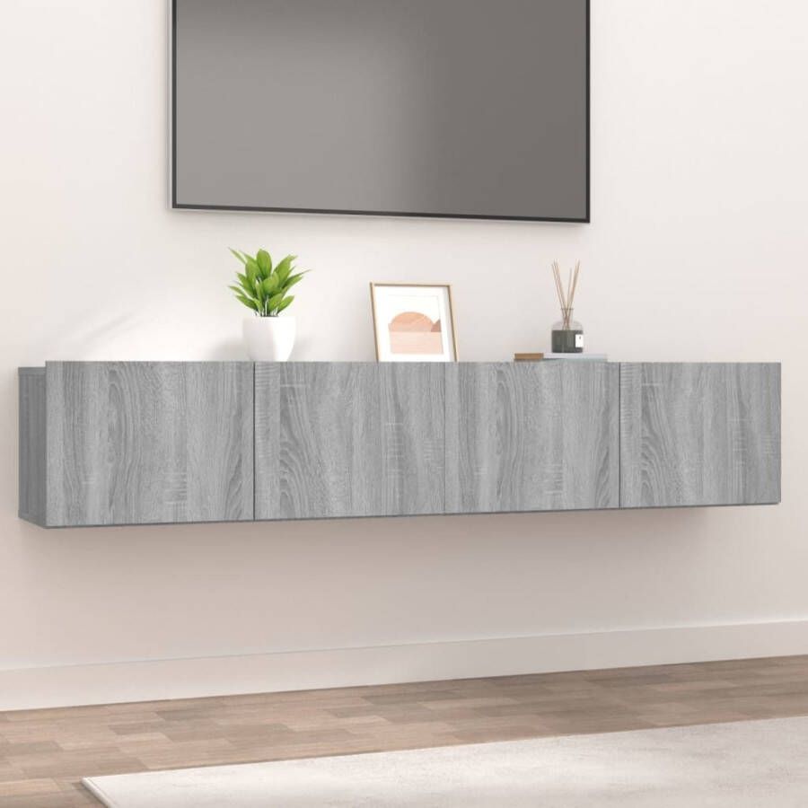 VidaXL Tv-meubelen 2 st 80x30x30 cm bewerkt hout grijs sonoma eiken