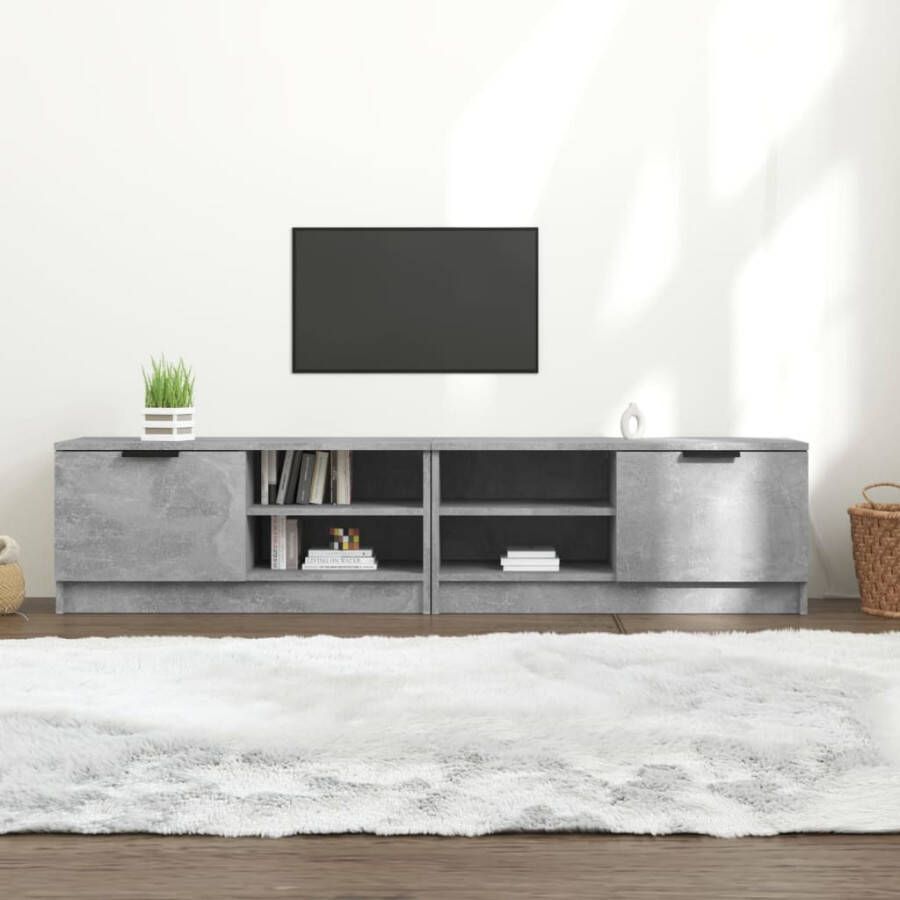 VidaXL Tv-meubelen 2 st 80x35x36 5 cm bewerkt hout betongrijs