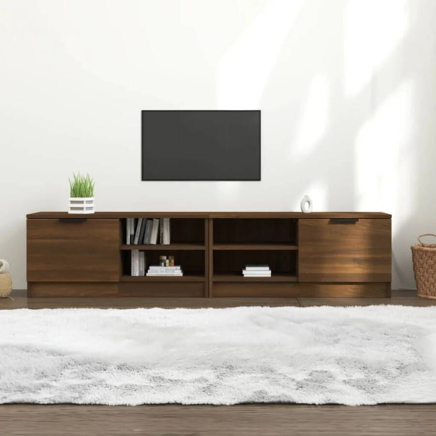 VidaXL Tv-meubelen 2 st 80x35x36 5 cm bewerkt hout bruineikenkleurig