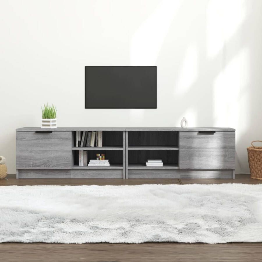 VidaXL Tv-meubelen 2 st 80x35x36 5 cm bewerkt hout grijs sonoma eiken