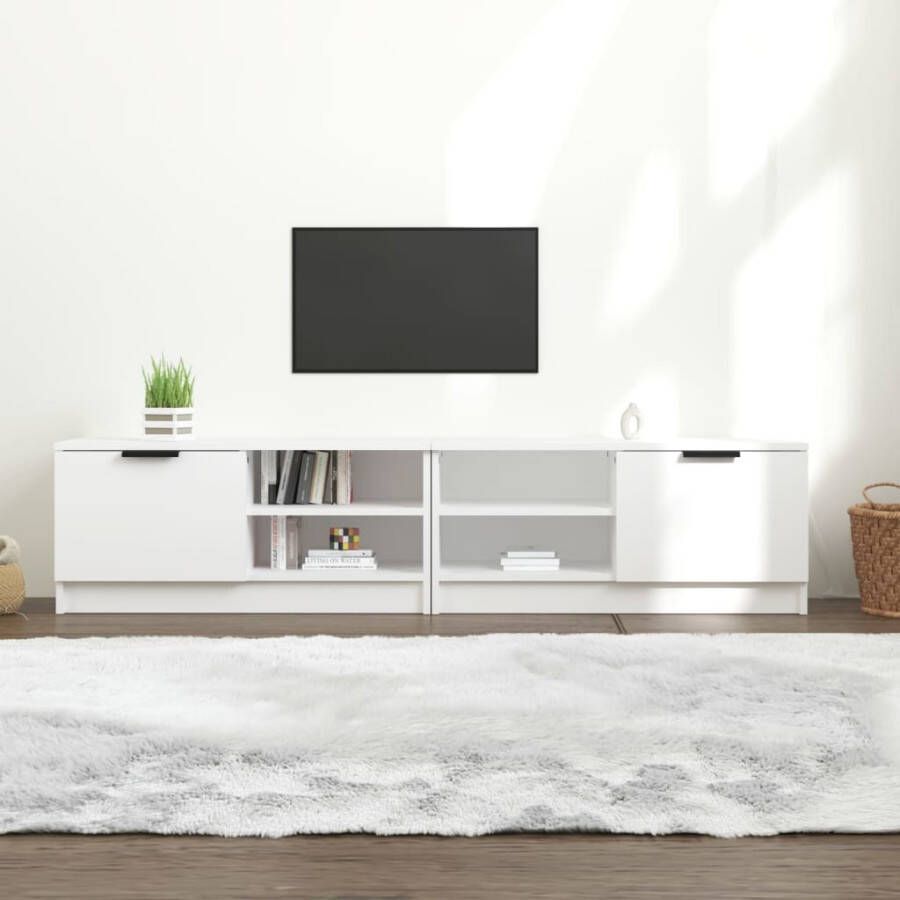 VidaXL Tv-meubelen 2 st 80x35x36 5 cm bewerkt hout wit