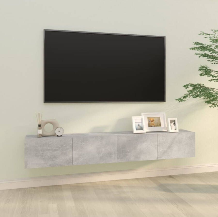 VidaXL Tv-meubelen 2 st wandgemonteerd 100x30x30 cm hout betongrijs