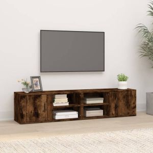 VidaXL Tv-meubels 2 st 80x31 5x36 cm bewerkt hout gerookt eikenkleurig
