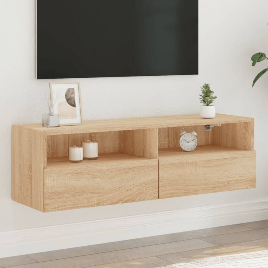 VidaXL Tv-wandmeubel 100x30x30 cm bewerkt hout sonoma eikenkleurig