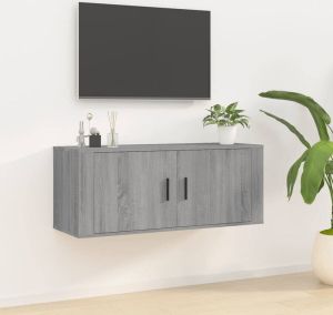 VidaXL Tv-wandmeubel 100x34 5x40 cm grijs sonoma eikenkleurig