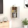 VidaXL Tv-wandmeubelen 2 st 30 5x30x30 cm wit en sonoma eikenkleurig - Thumbnail 2