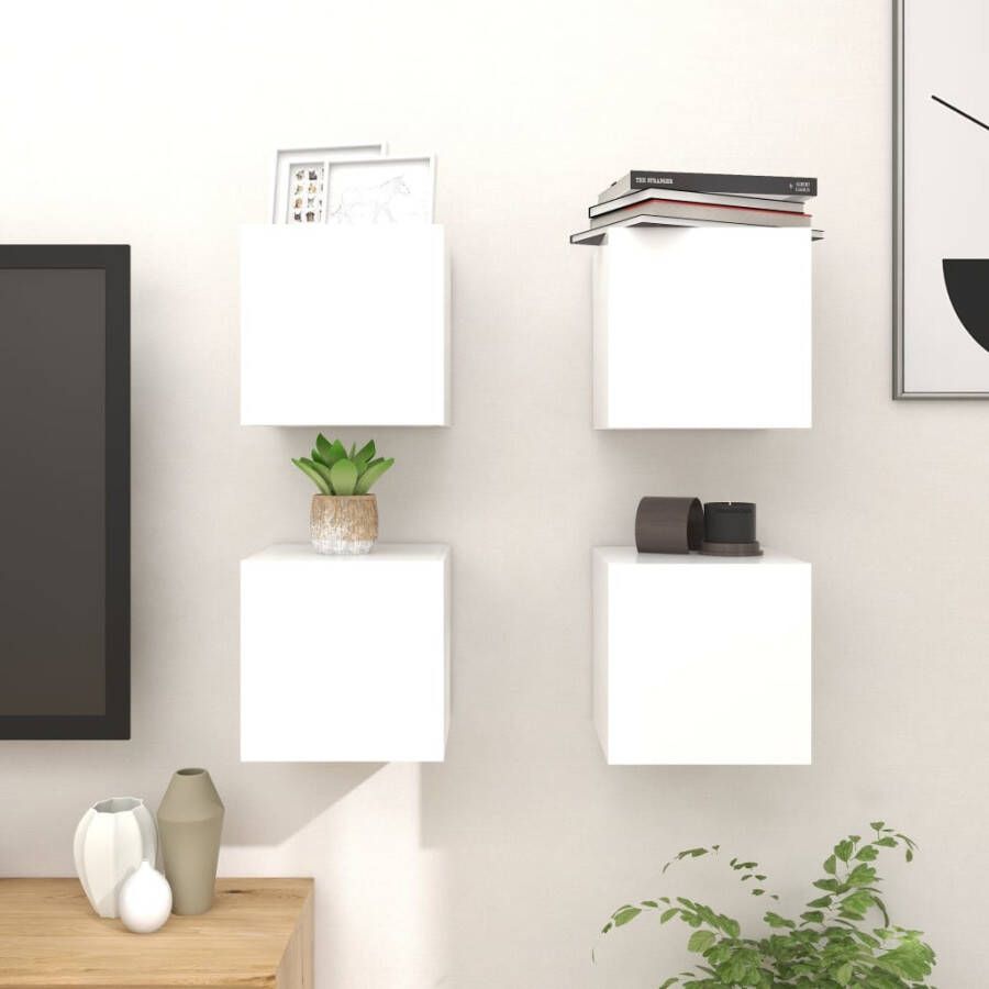 VidaXL Tv-wandmeubelen 4 st 30 5x30x30 cm wit - Foto 2