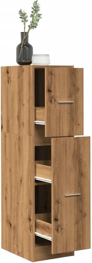 VidaXL Apothekerskast 30x41x118 cm bewerkt hout artisanaal eikenkleur